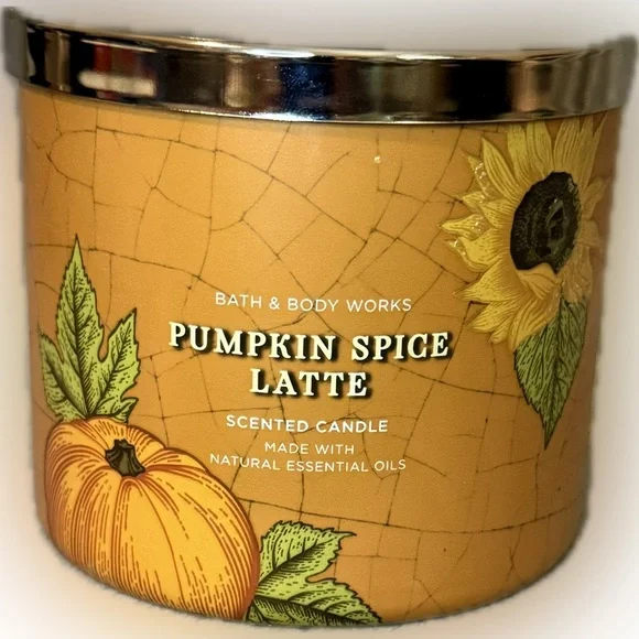 🎃BATH AND BODY WORKS🎃Pumpkin Spice Latte 3-Wick Candle/NWT - Picture 3 of 6